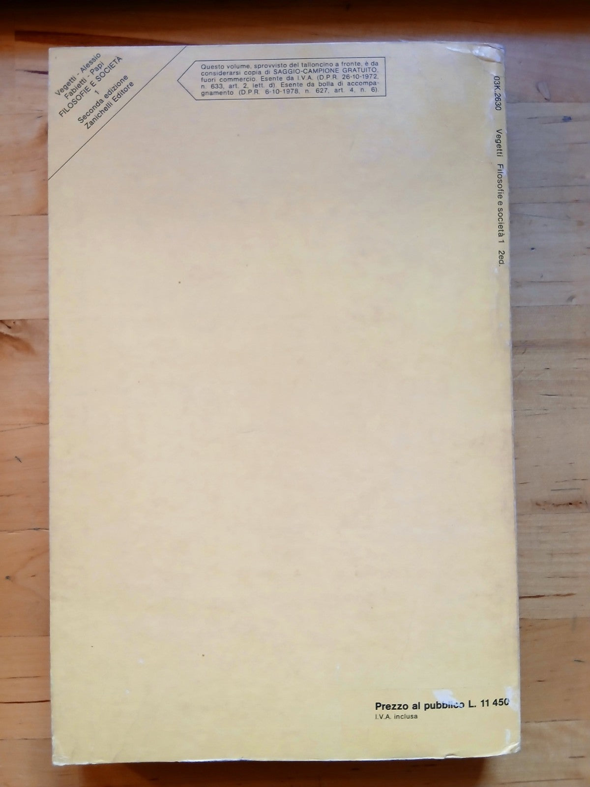 Filosofie e società - Mario Vegetti - sapere della città antica, Zanichelli 1981