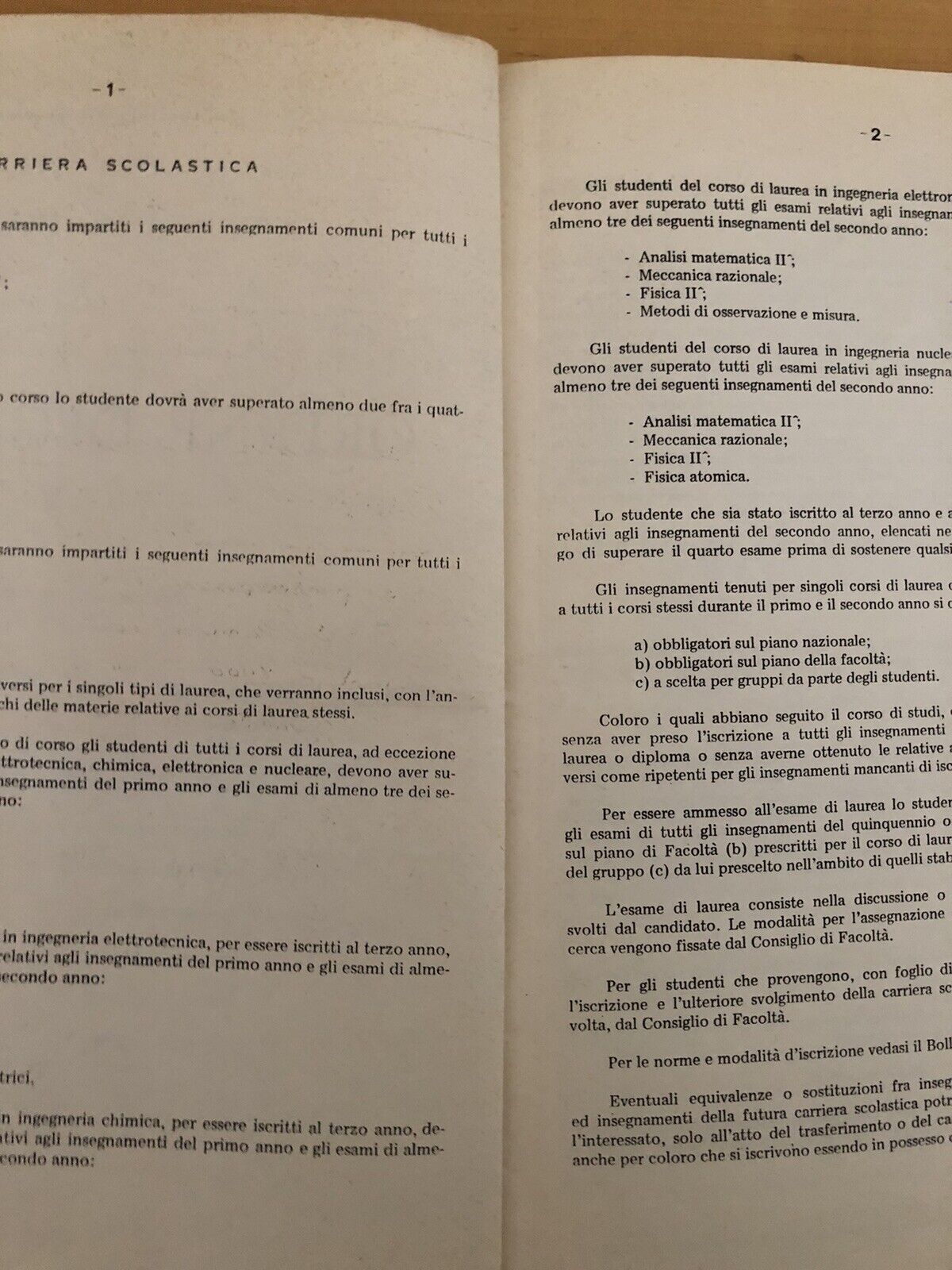 Università di Bologna - Facoltà di ingegneria. anno accademico 1978 1979