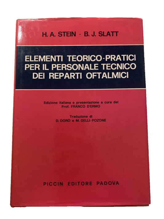 OFTALMOLOGIA Elementi teorico pratici per il personale tecnico reparti oftalmici