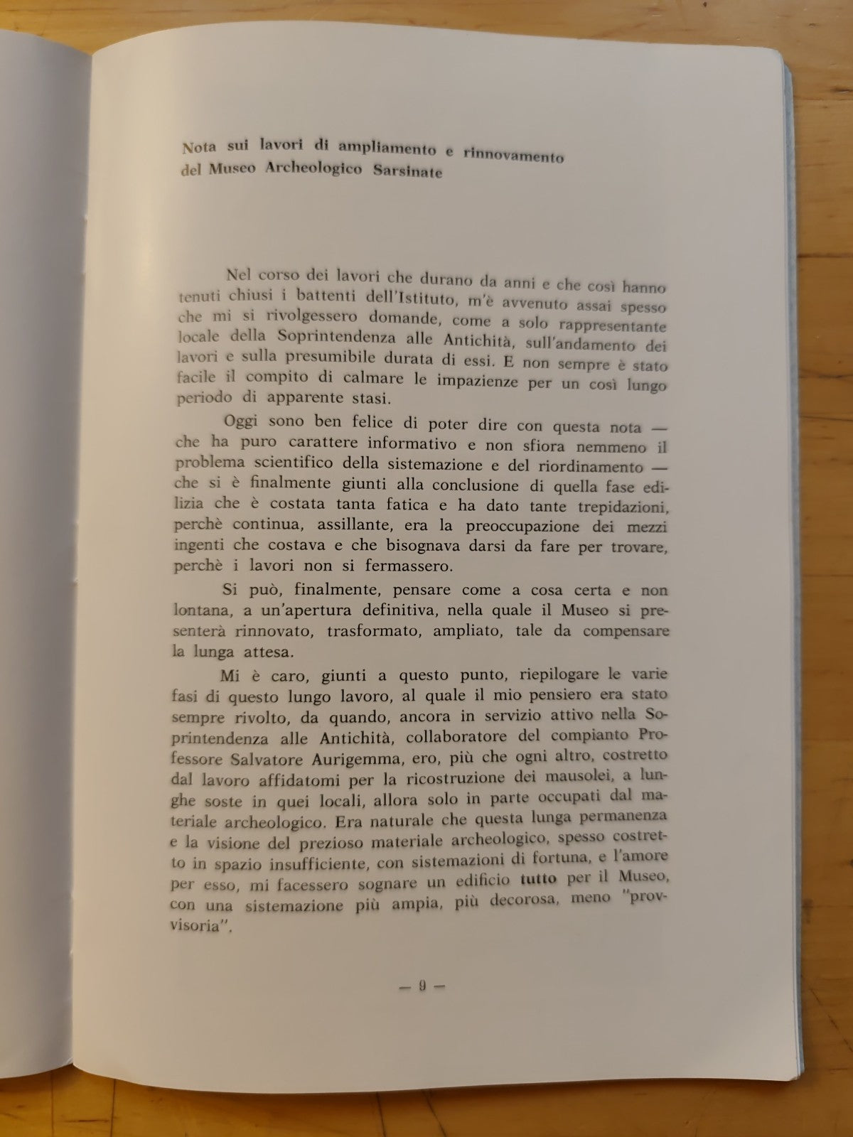 Il museo archeologico Sarsinate - Nino Finamore, comune di Sarsina 1965