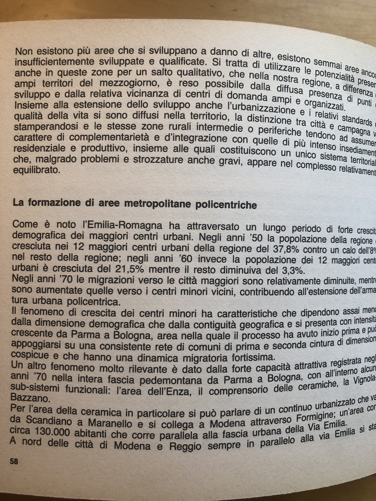 Linee per il quadro di riferimento del programma regionale di sviluppo 1982-'85