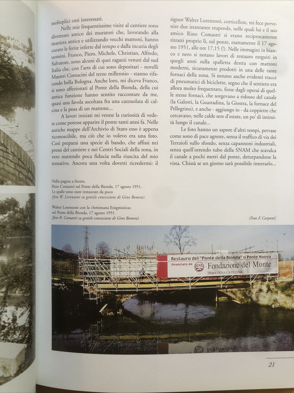 Il ponte Nuovo sul Navile di Bologna detto Ponte della Bionda, F. Giordano Costa