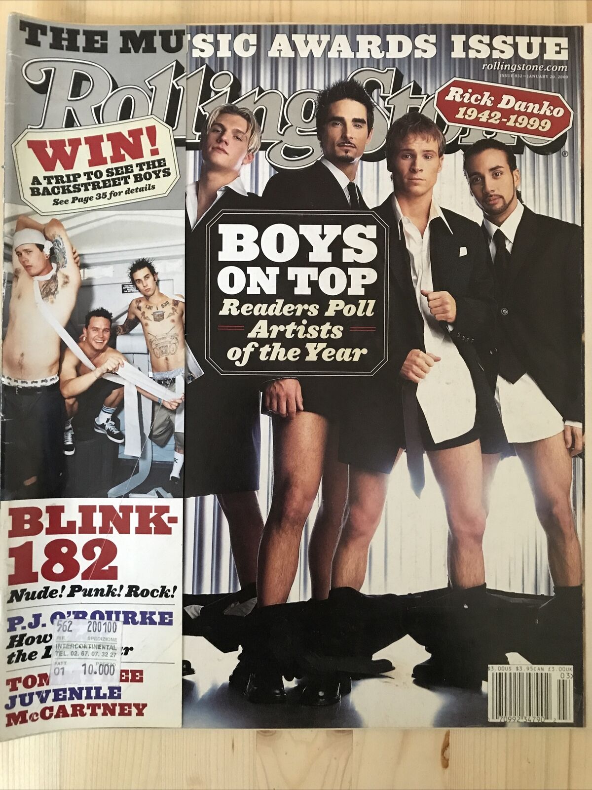 Rolling Stone Magazine - BACKSTREET BOYS - January 2000 Pants Down Issue #832 #