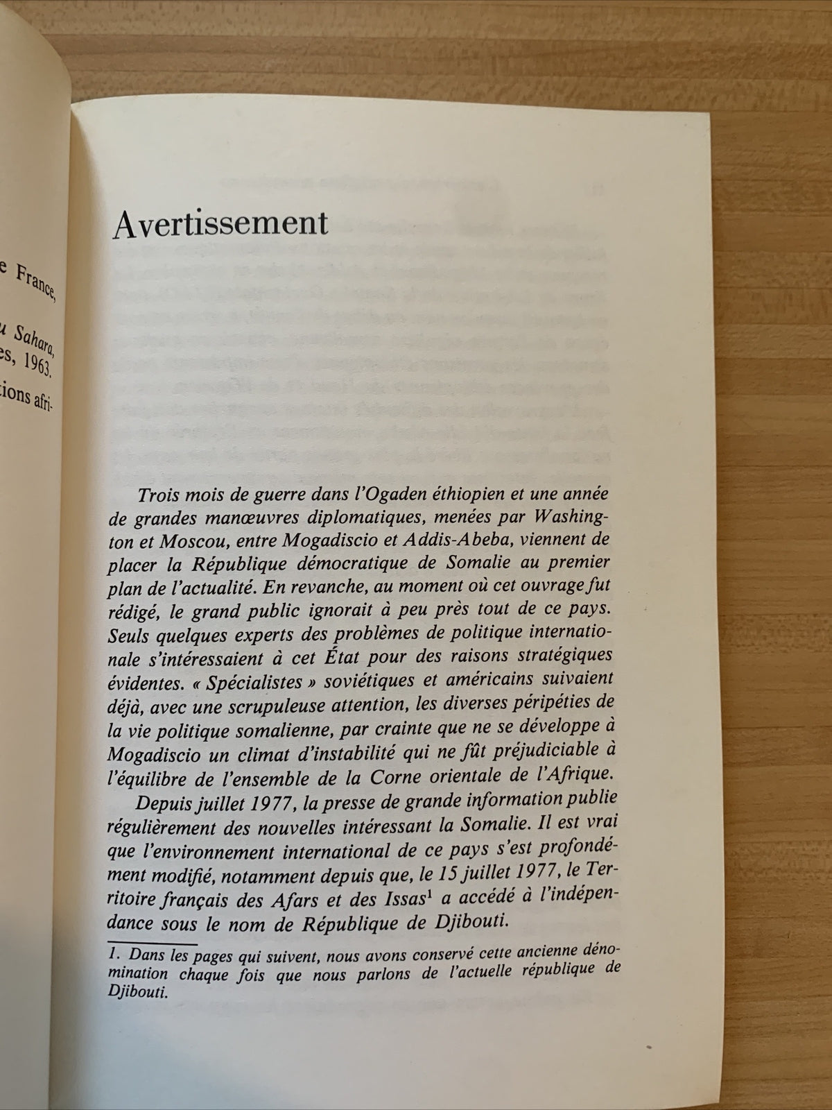 L'expérience socialiste somalienne. Philippe Decraene. Berger-levrault 1977