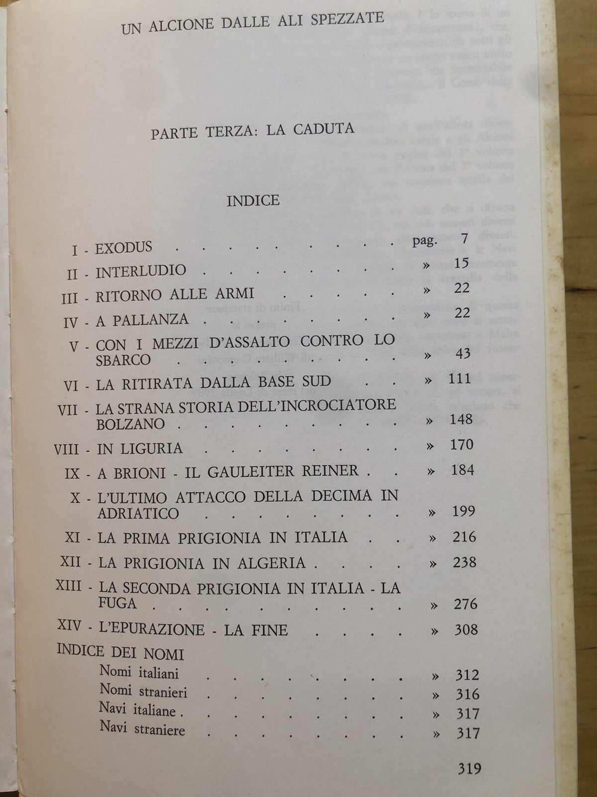 Un alcione dalle ali spezzate Parte terza, La Caduta. Sergio Nesi *Autografato**