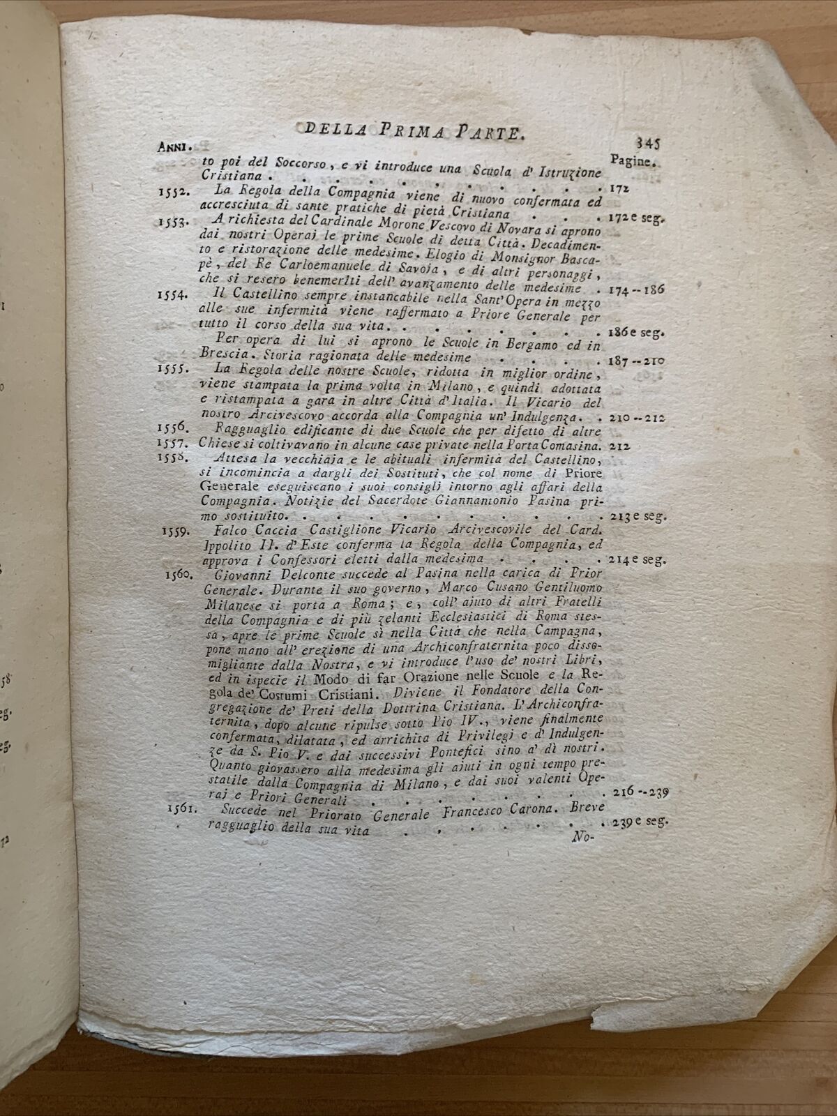 ISTORIA DELLE SCUOLE DOTTRINA CRISTIANA, Giambatista Castiglione PARTE PRIMA1800