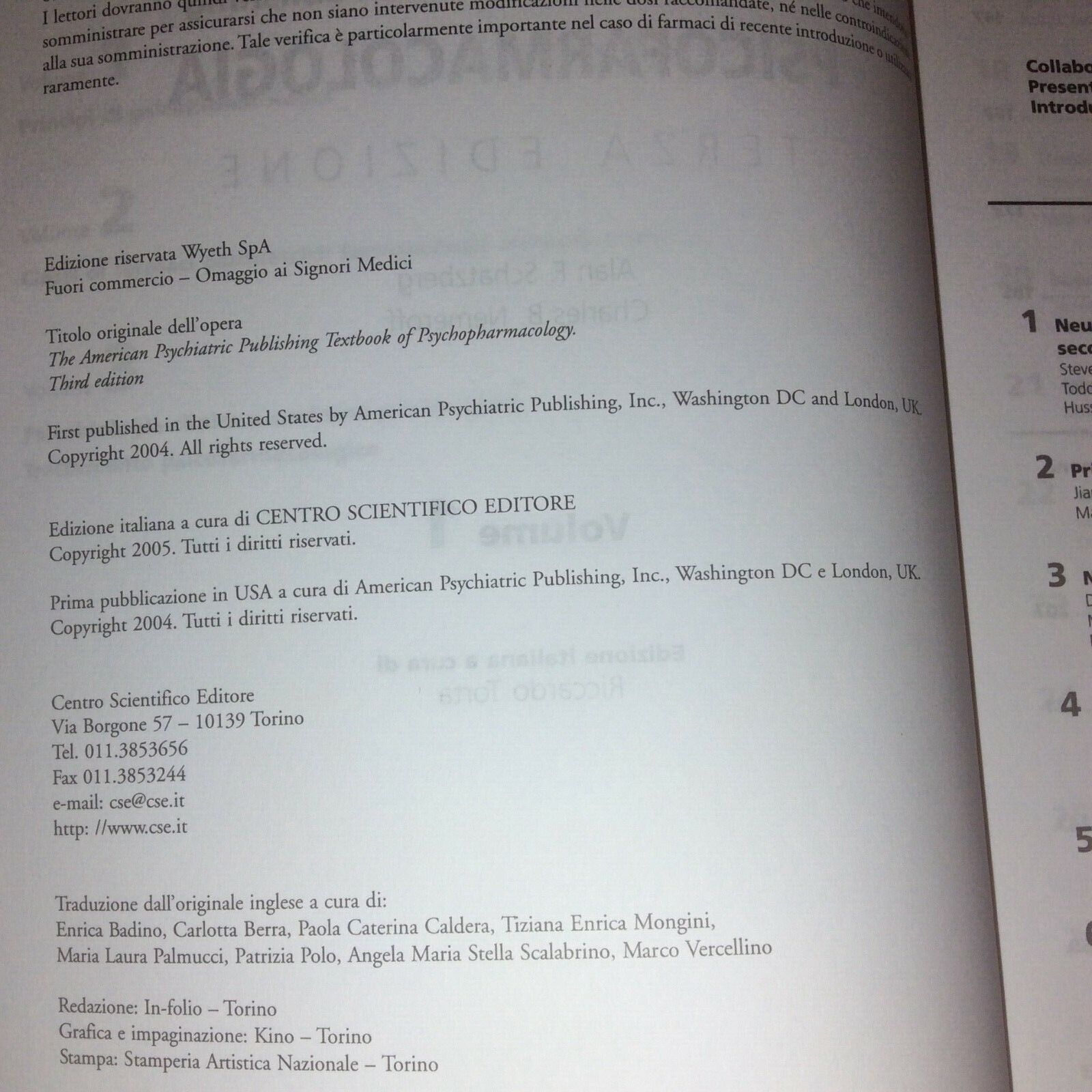 Psicofarmacologia Schatzberg Nemeroff Centro Scientifico Editore