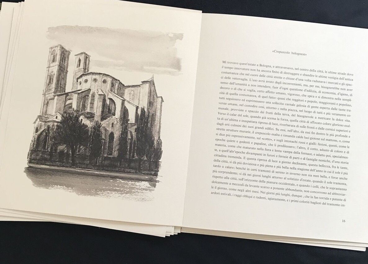 Omaggio a Riccardo Bacchelli ILLUSTRAZIONI ARTE BOLOGNA, IMMAGINI DI BOLOGNA