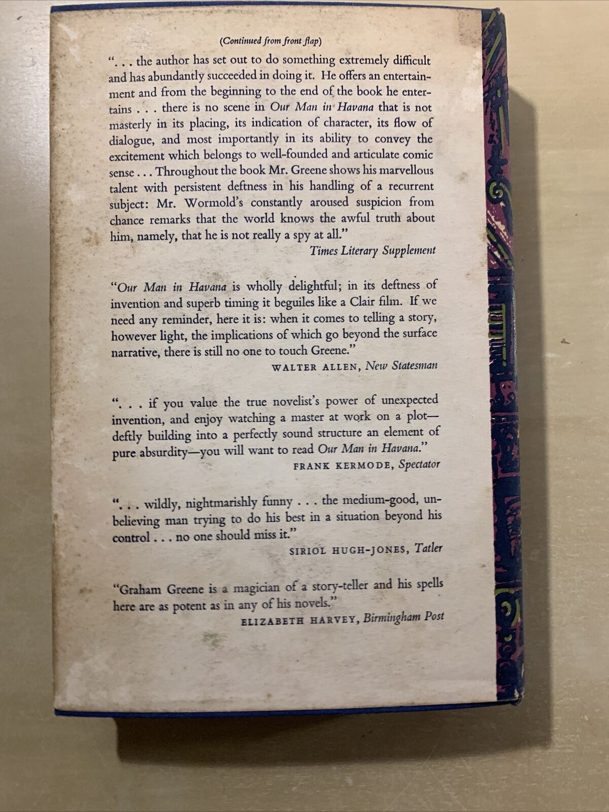 Our man in Havana - Graham Greene, Heinemann 1960 #