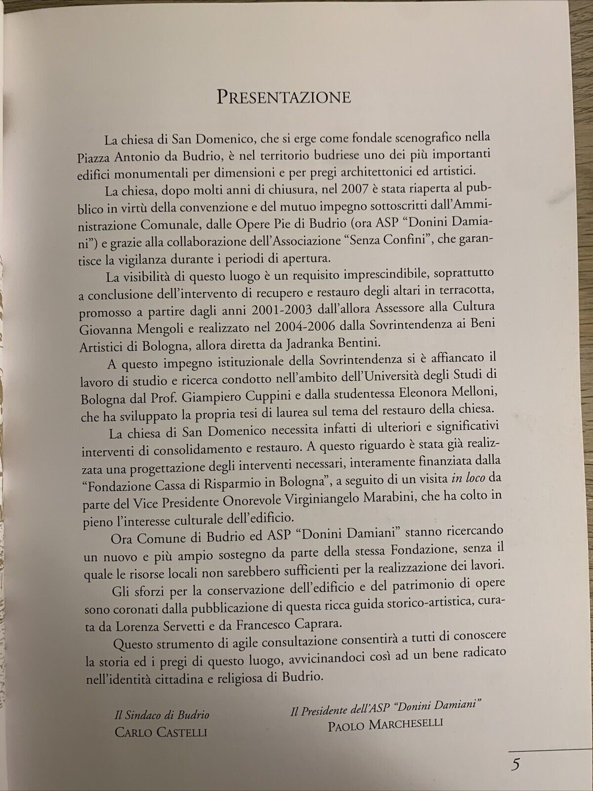 BUDRIO . . . La chiesa di San Domenico a . . Guida storico-artistica. F. Caprara