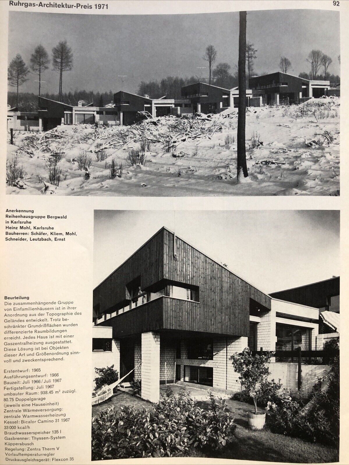 ARCHITEKTUR WETTBEWERBE 69 architettura architecture, living in new Areas 1972