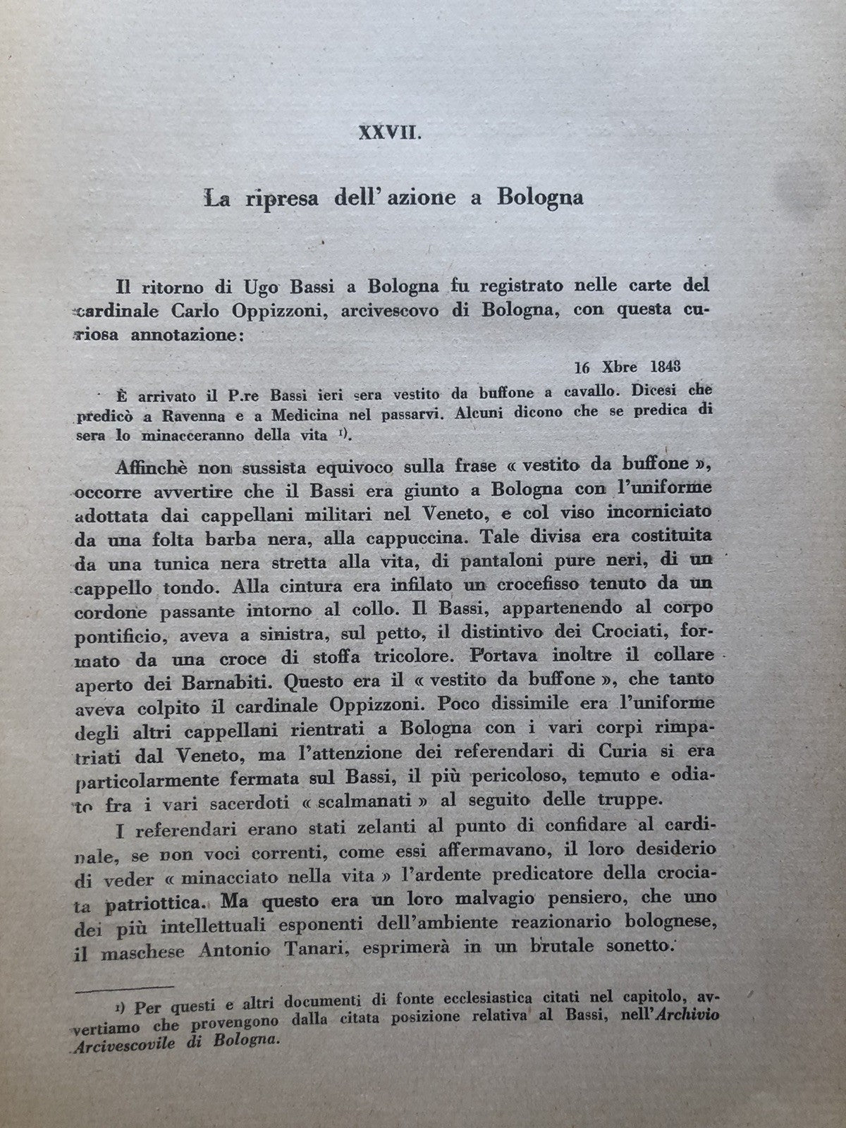 Ugo Bassi - il Martire, Umberto Beseghi. Parma Donati 1940