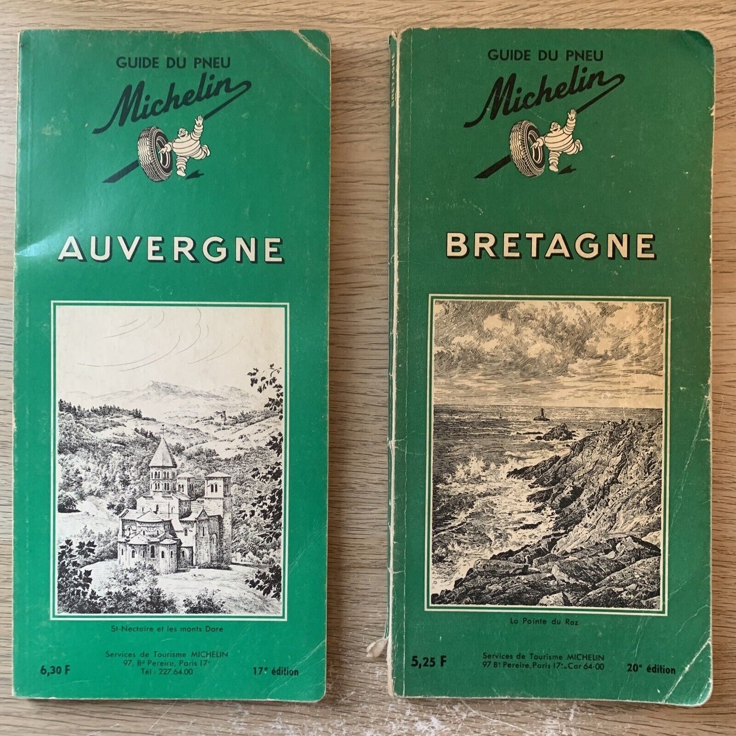GUIDE DU PNEU MICHELIN - AUVERGNE, BRETAGNE 1963 '64