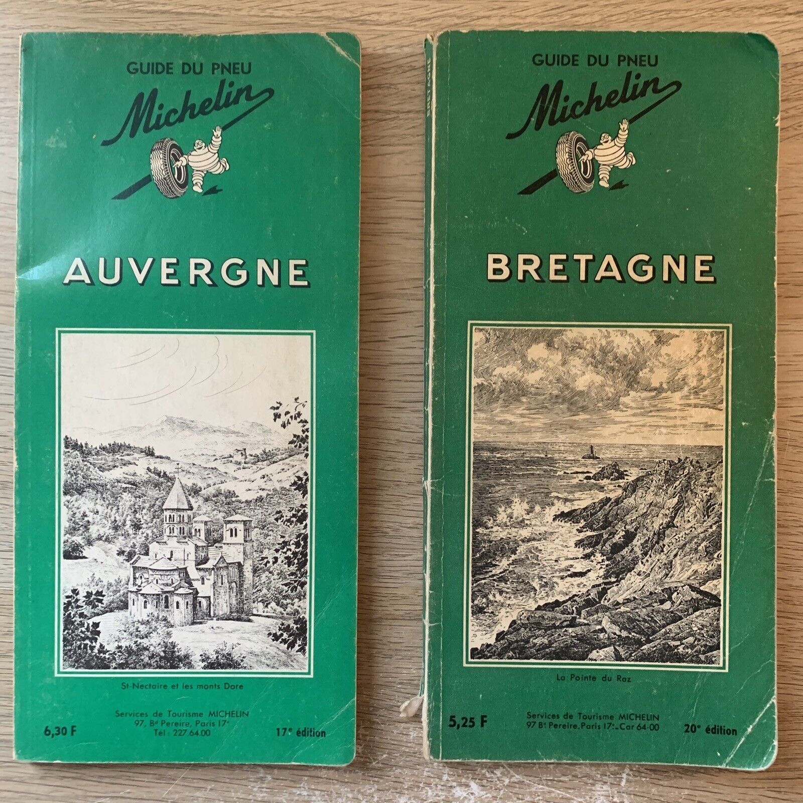 GUIDE DU PNEU MICHELIN - AUVERGNE, BRETAGNE 1963 '64