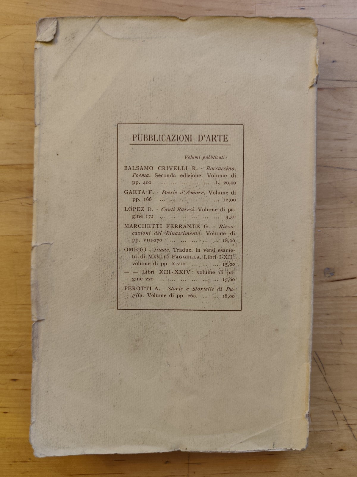 Rievocazioni del rinascimento - G.Marchetti Ferrante, Laterza 1924