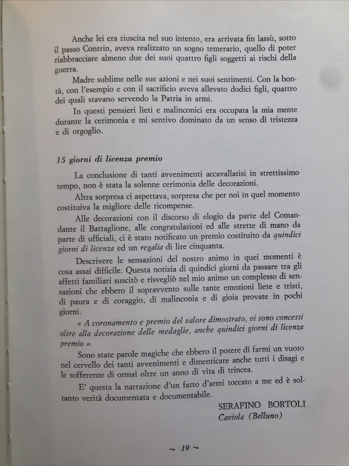 La fase conclusiva della conquista del Castelletto, S. Bortoli. Tarantola ed.