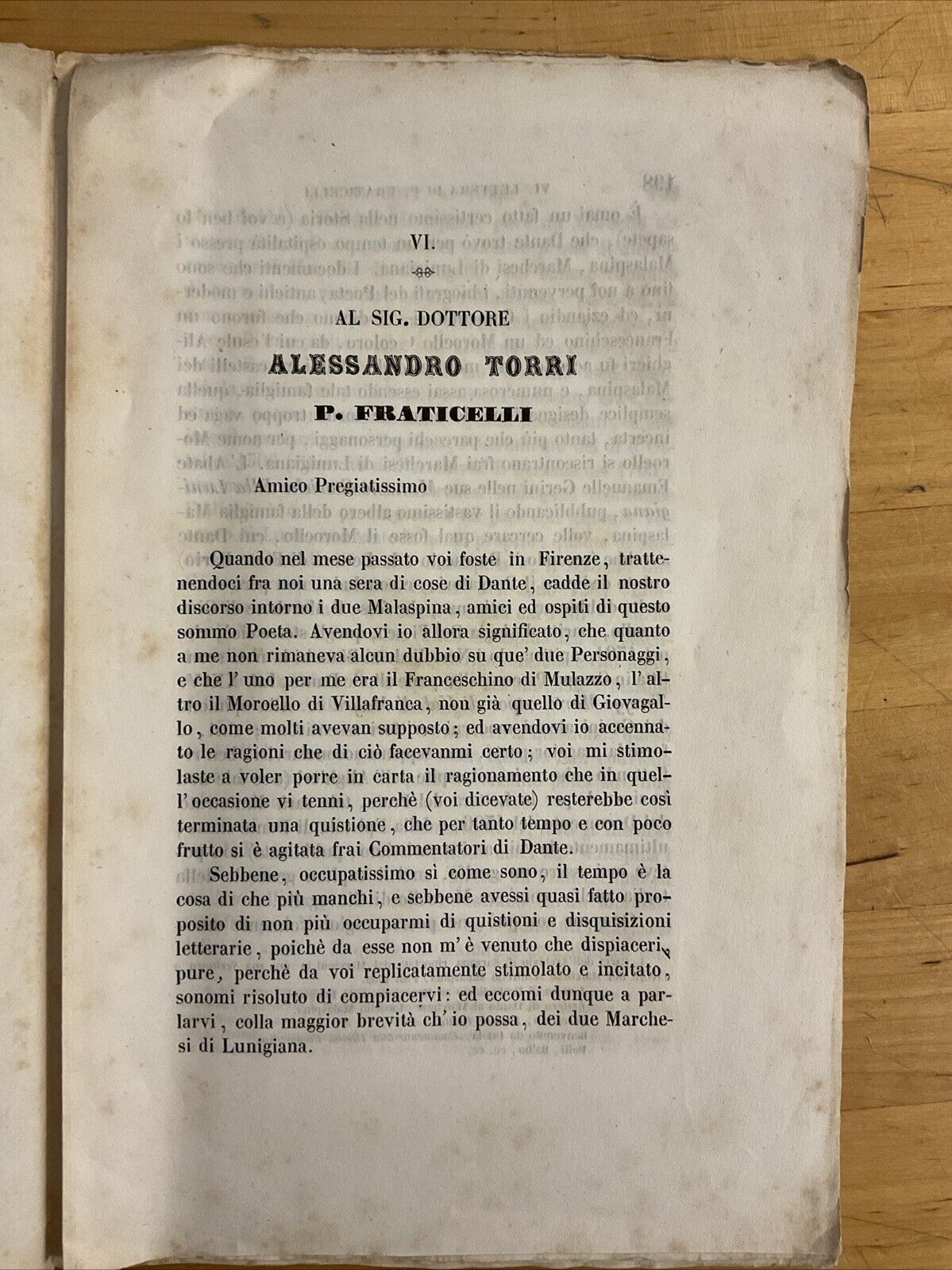 Chi fossero i due Malaspina amici ed ospiti di Dante, P. Fraticelli 1846
