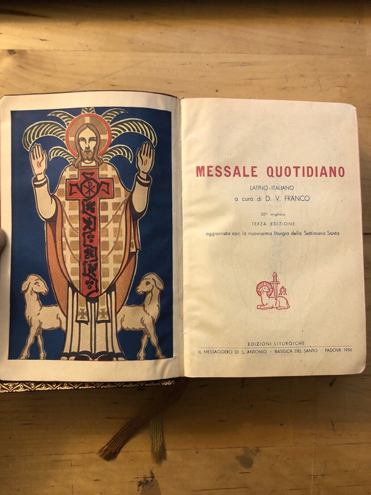 Messale quotidiano latino-italiano D. V. Franco edizione liturgiche 1956