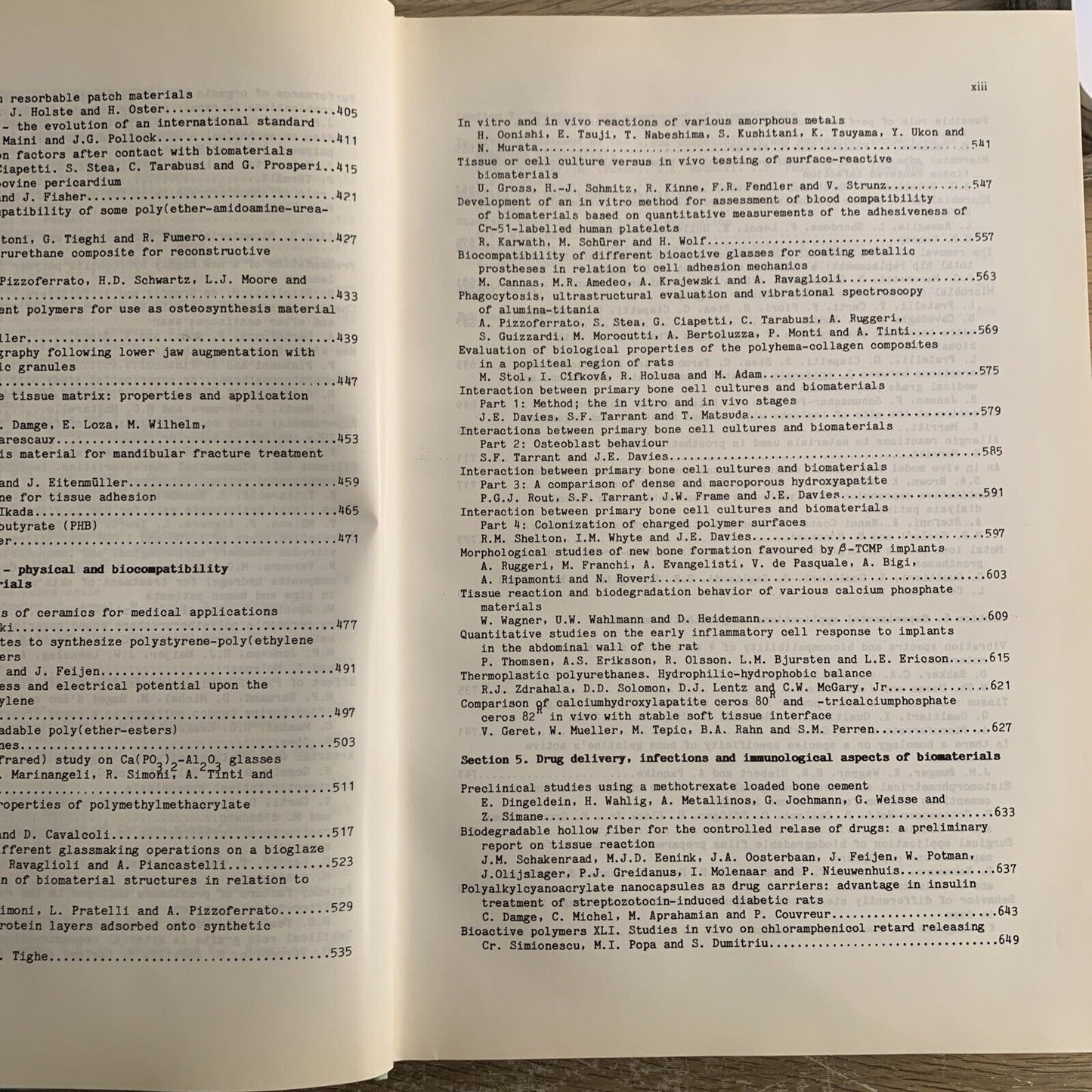 Biomaterials and clinical applications. Pizzoferrato , Marchetti, Ravaglioli.