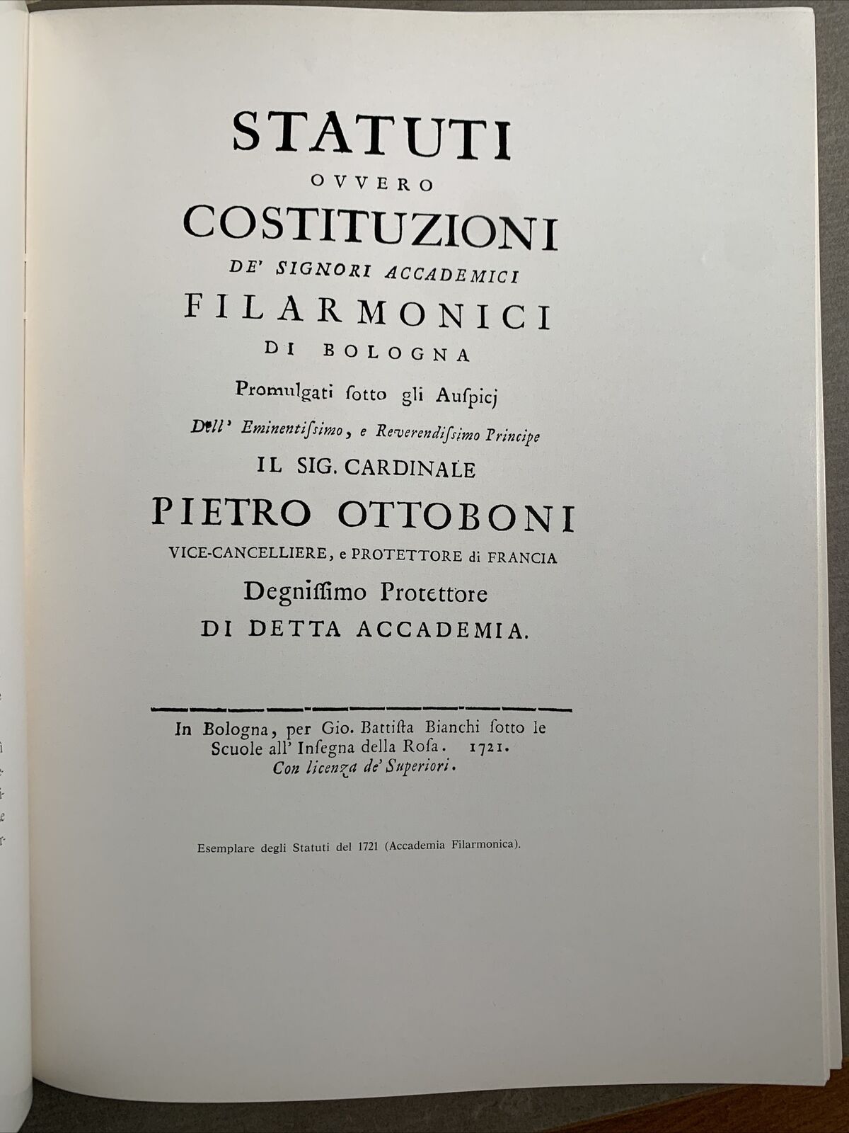 L'ACCADEMIA DELLA FILARMONICA DI BOLOGNA 1666 - 1966 #
