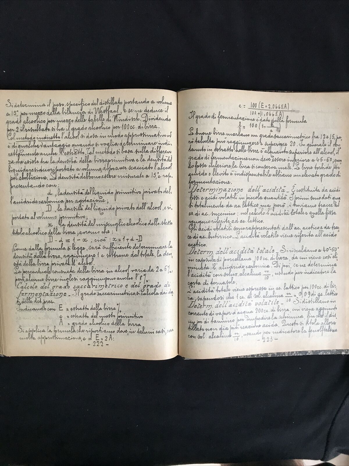 Lezioni di Chimica Bromatologica del dott. Mario Raffo, Università Bologna 1912