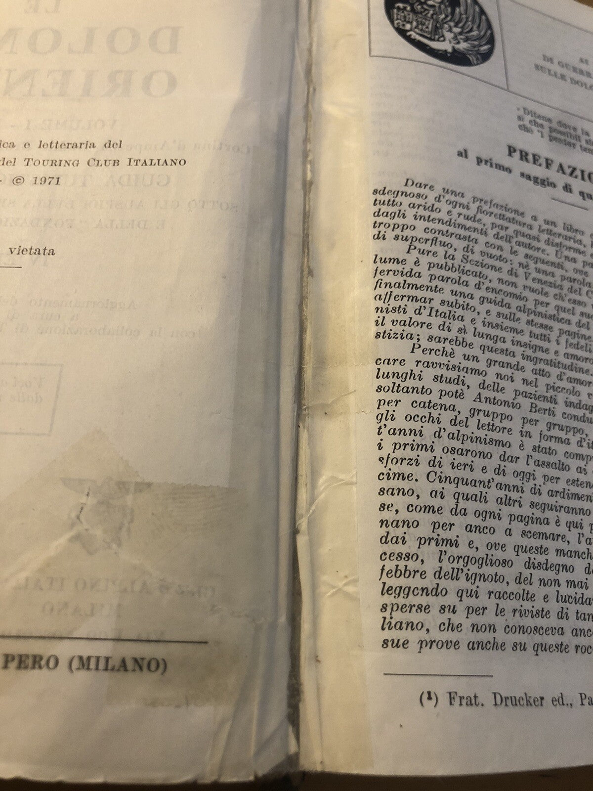 Dolomiti orientali Antonio Berti, Guida Monti D'Italia Club Alpino Vol 1 parte 1