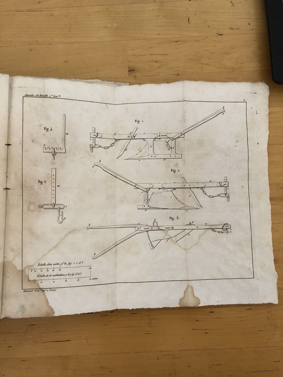ANNALES AGRICOLES DE ROVILLE Mathieu de Dombasle. Huzard 1829 (con tavole)