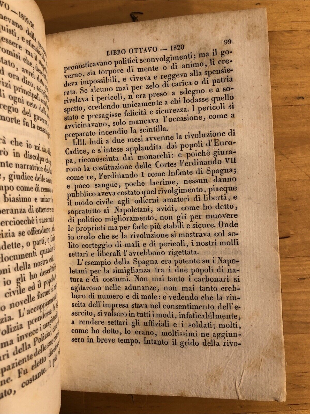 STORIA DEL REAME DI NAPOLI 1834 ( dal 1734sino al 1825) tomo IV Pietro Colletta