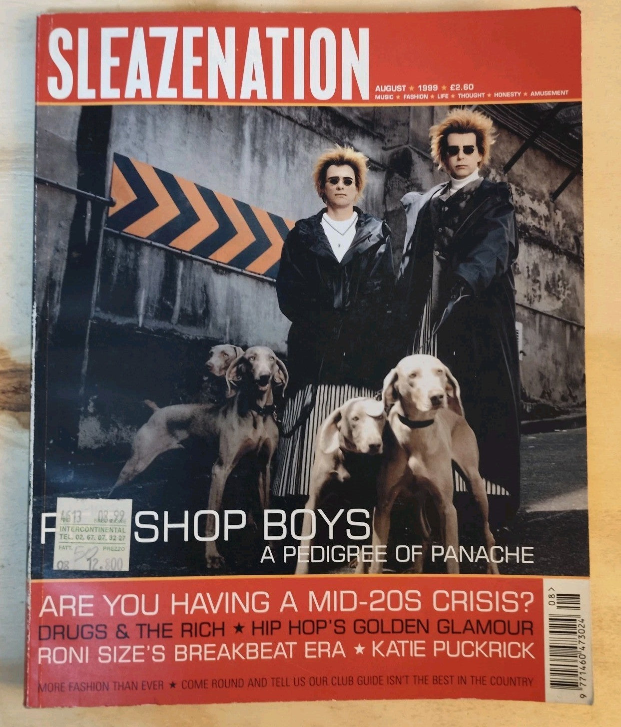 SLEAZENATION MAGAZINE August 1999 - the pet  shop boys,Golden glamour of hip hop