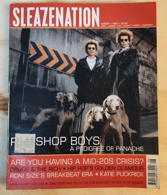 SLEAZENATION MAGAZINE August 1999 - the pet  shop boys,Golden glamour of hip hop