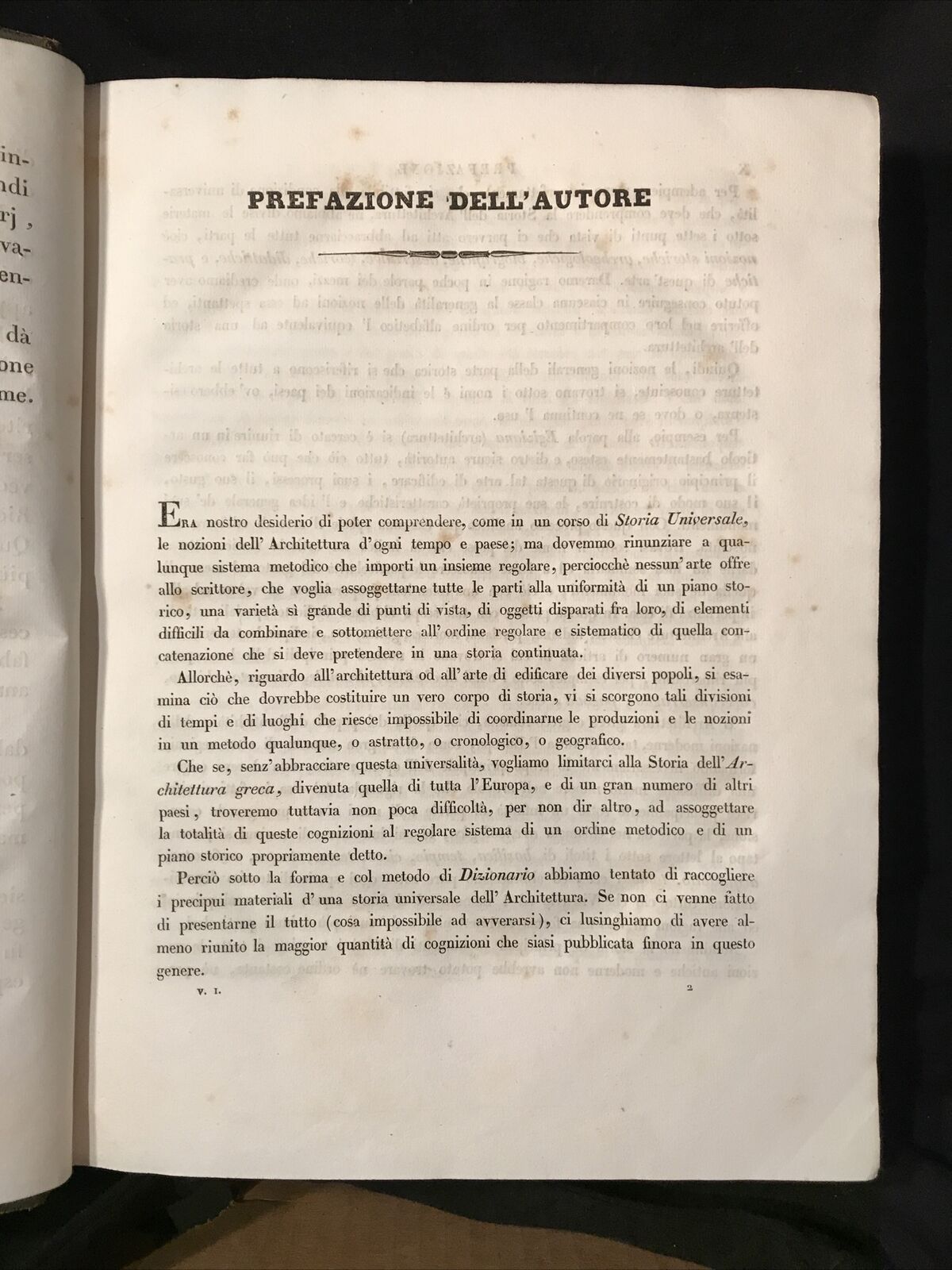 Dizionario storico di Architettura, A. Mainardi, F.lli Negretti ed. 1842 VOL 1