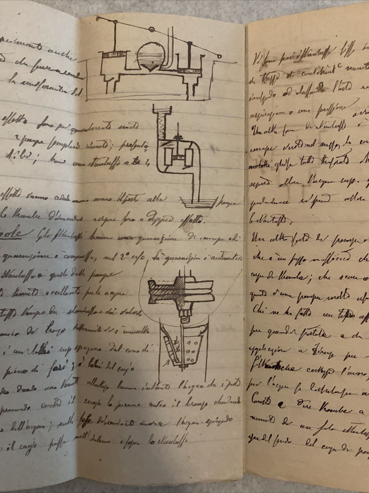 ANTICO MANOSCRITTO DI MECCANICA REAZIONALE 1870 circa #