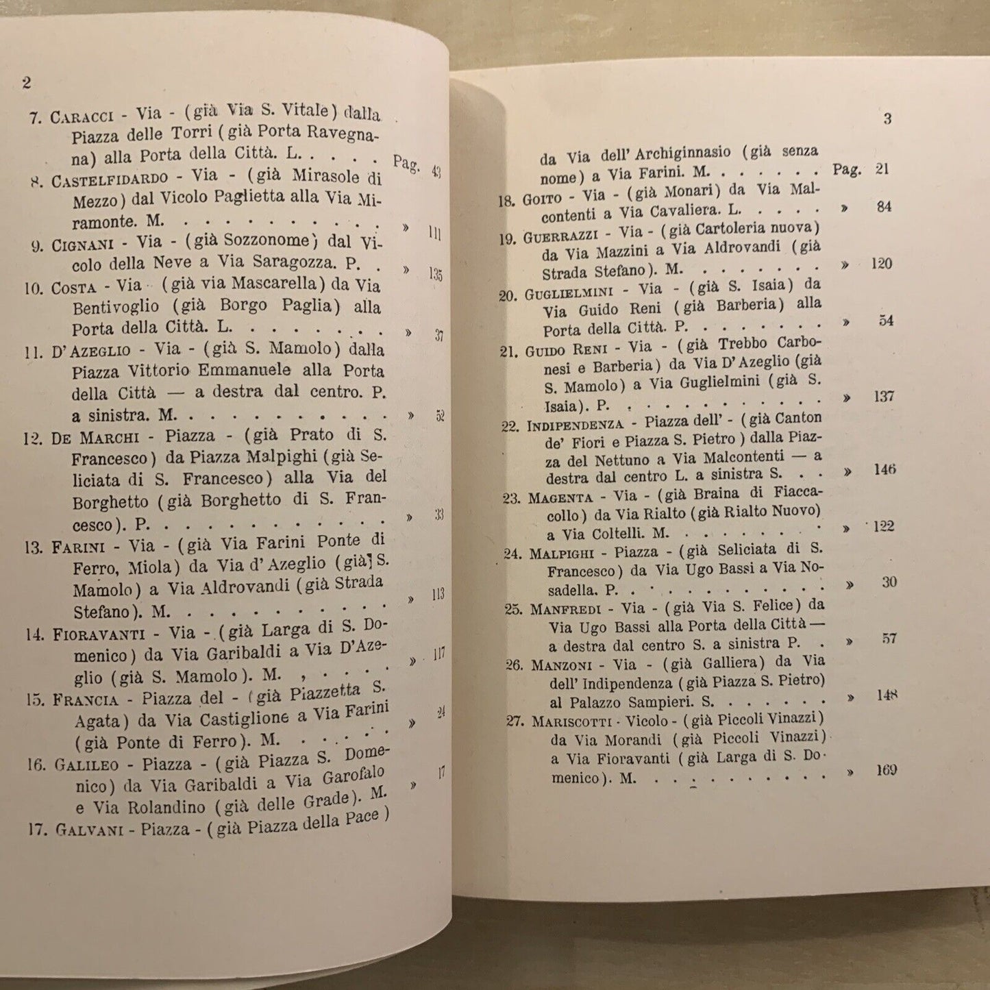 STRADE VECCHIE NOMI NUOVI DELLA CITTÀ DI BOLOGNA - ARNALDO FORNI 1990 #