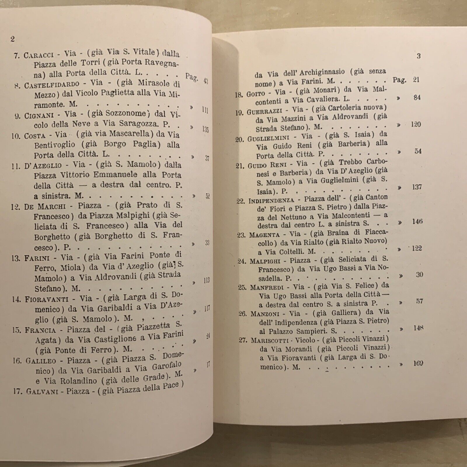 STRADE VECCHIE NOMI NUOVI DELLA CITTÀ DI BOLOGNA - ARNALDO FORNI 1990 #