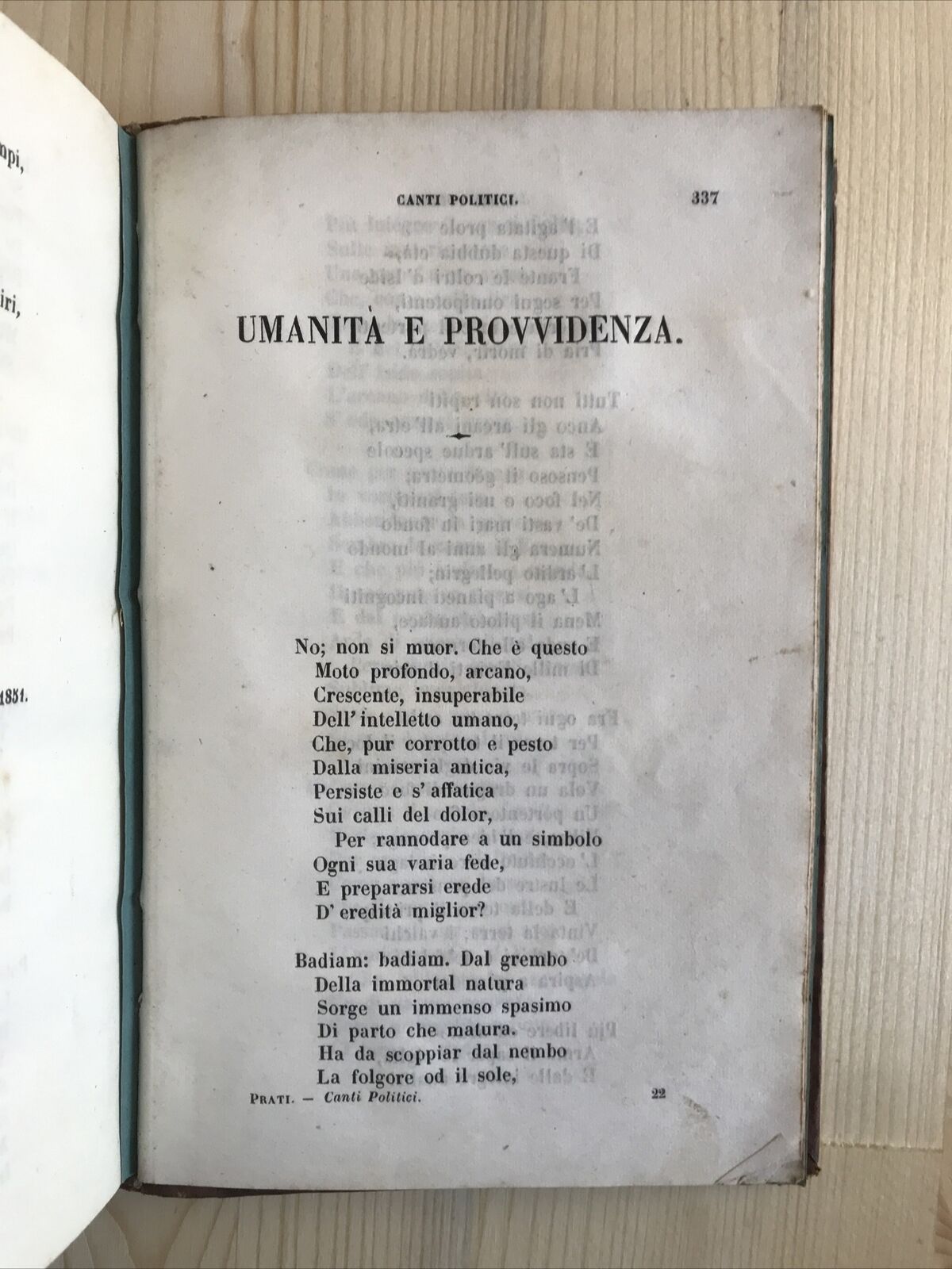 OPERE DI G. PRATI, 1852
