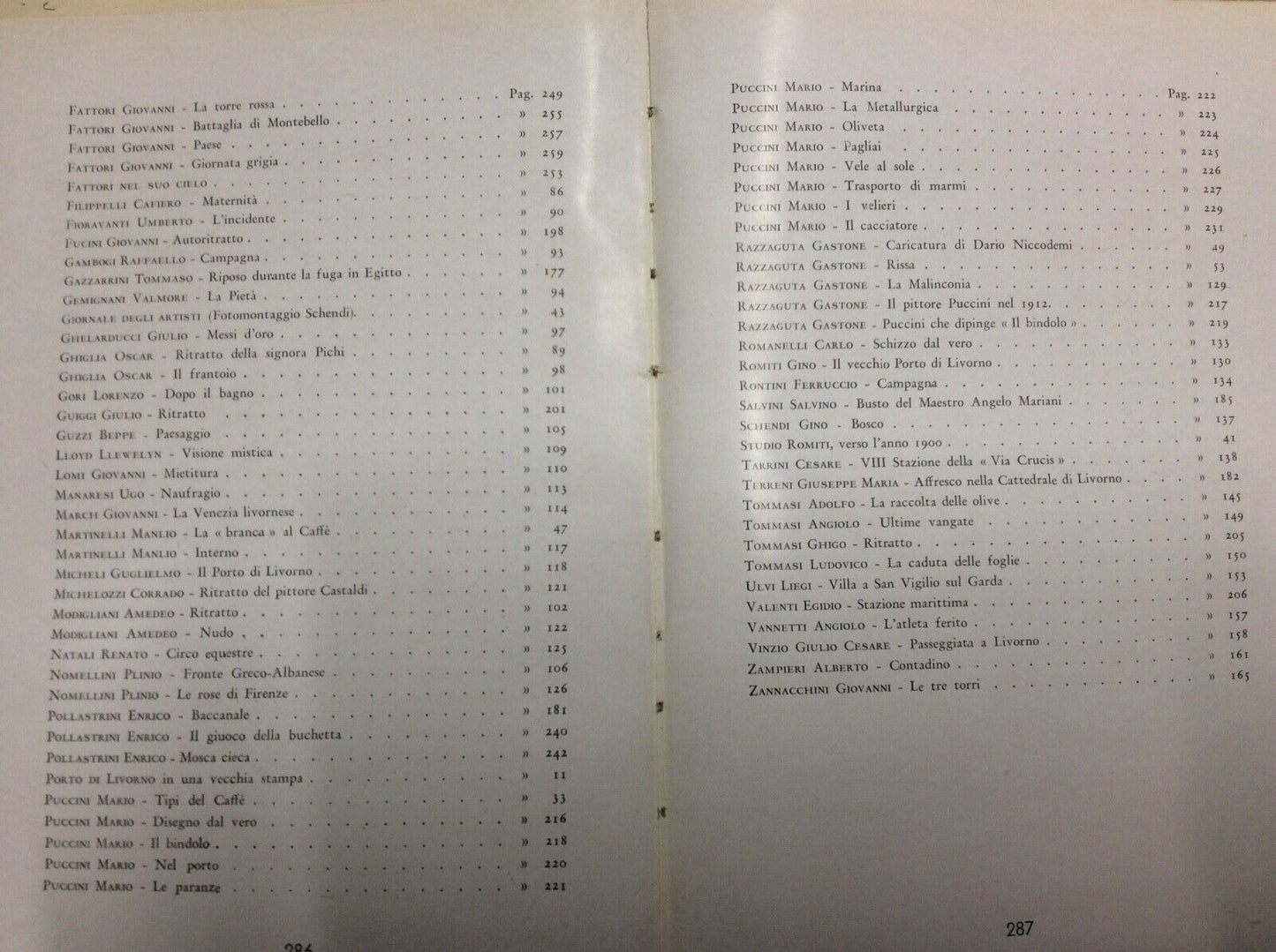 VIRTÙ DEGLI ARTISTI LABRONICI GASTONE RAZZAGUTA LIVORNO 1943