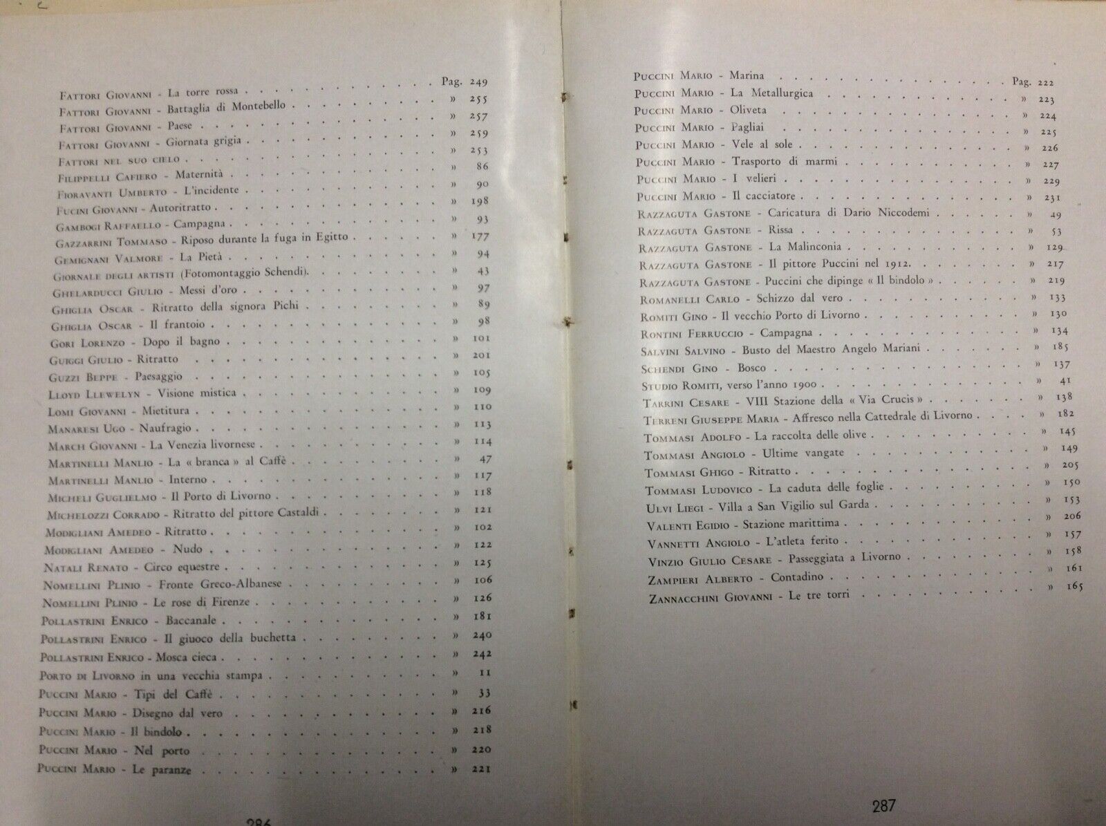 VIRTÙ DEGLI ARTISTI LABRONICI GASTONE RAZZAGUTA LIVORNO 1943