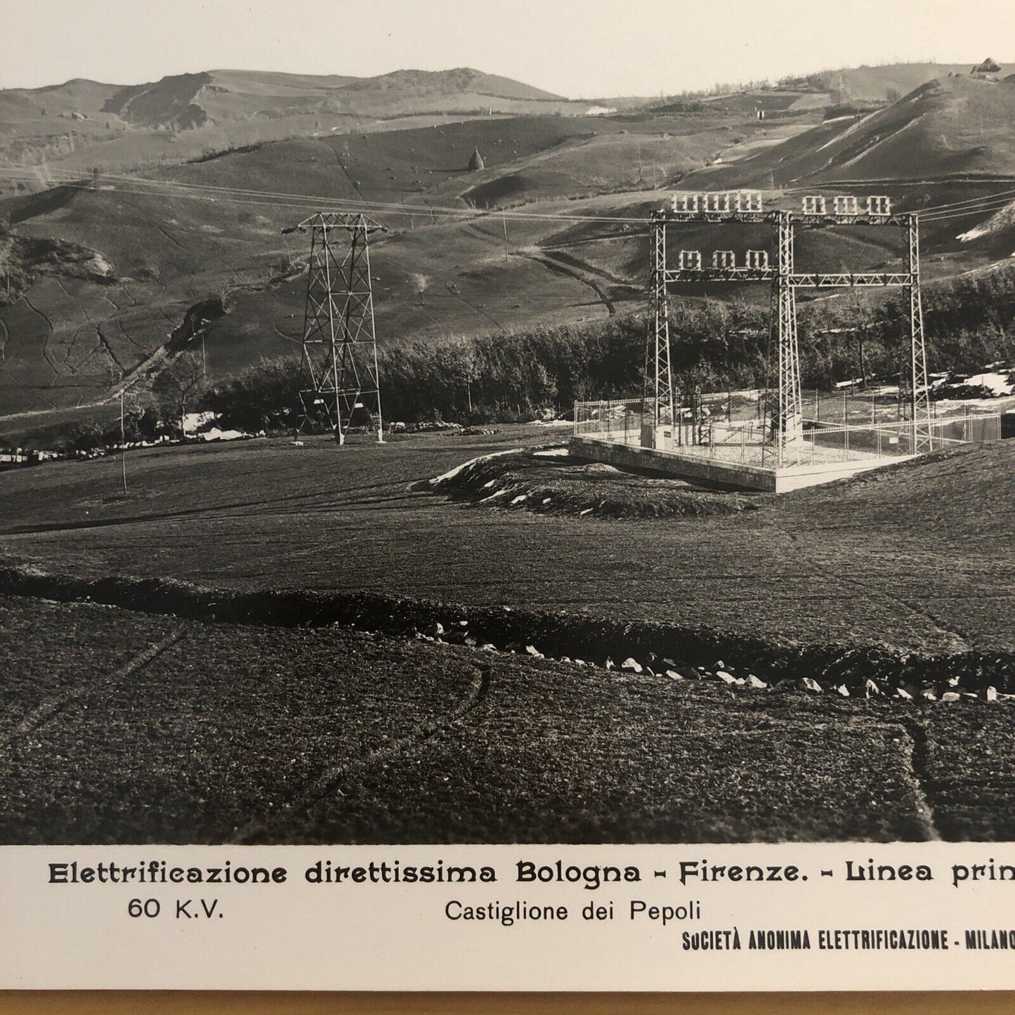 FERROVIE Bologna Firenze,  Castiglione dei Pepoli, elettrificazione 1934