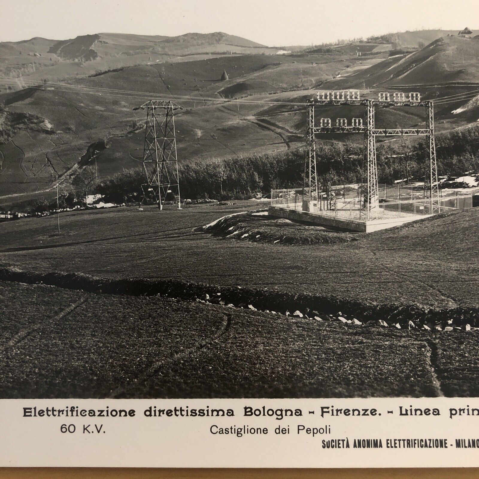 FERROVIE Bologna Firenze,  Castiglione dei Pepoli, elettrificazione 1934