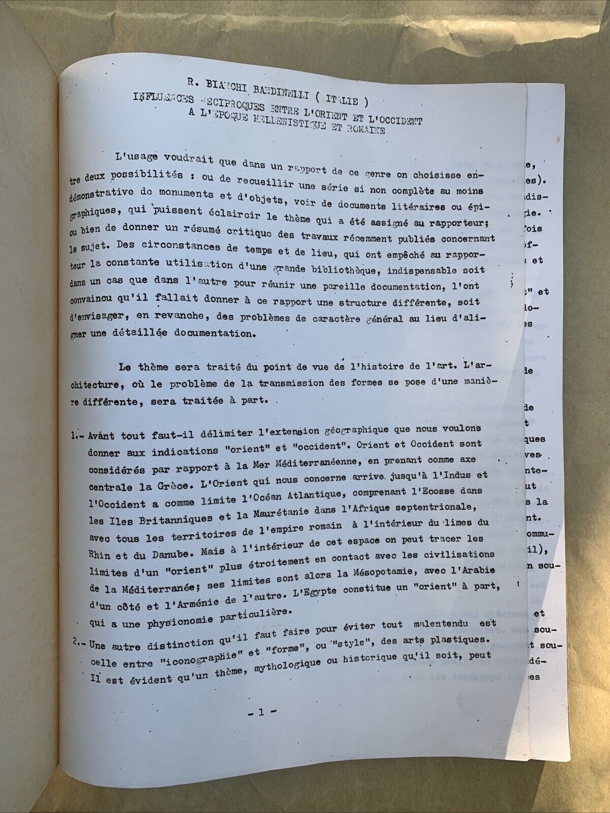IXe CONGRES INTERNATIONAL D'ARCHEOLOGIE CLASSIQUE, 11 - 20 octobre 1969 Rapports