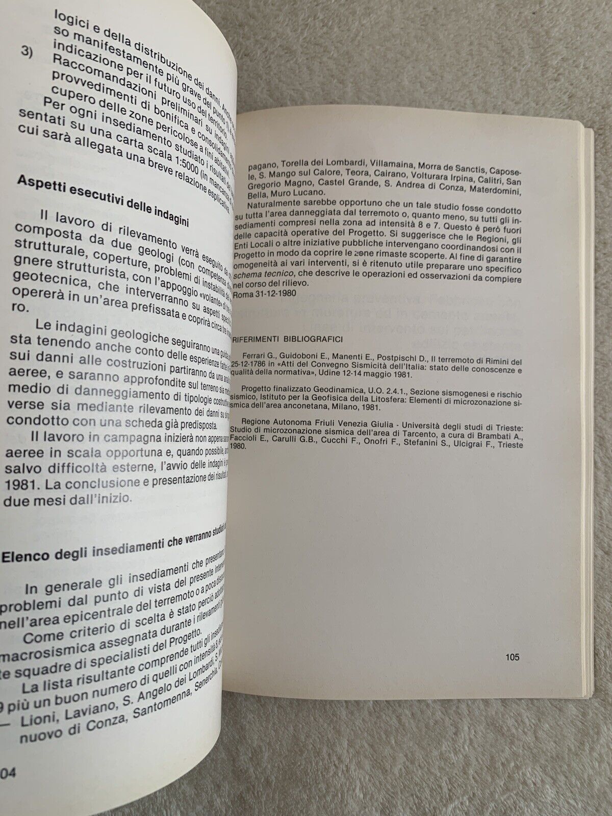 Zone sismiche e sismicità in Emilia-Romagna strategia difesa dai terremoti 1981
