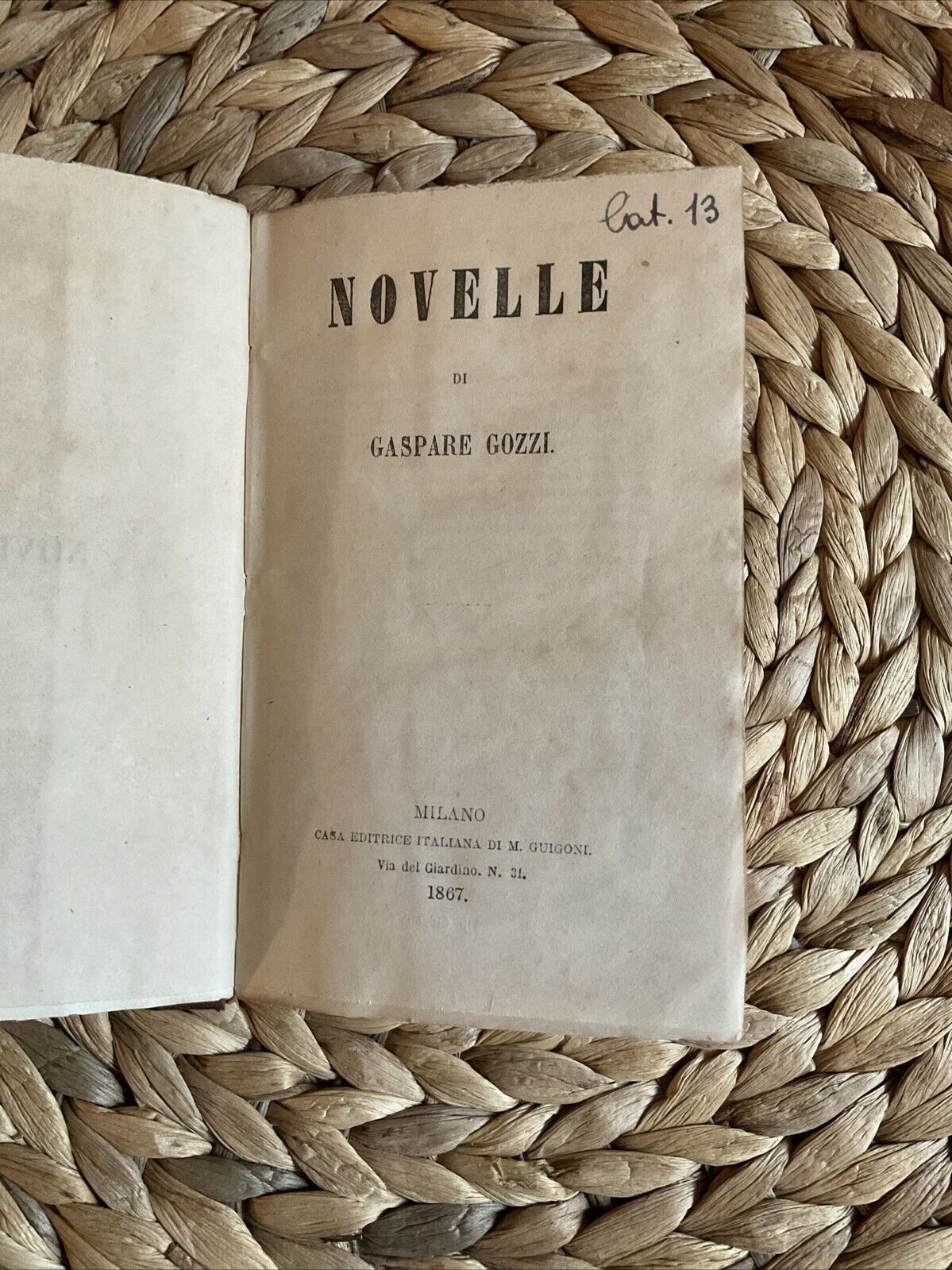 Novelle di Gaspare Gozzi - M. Guigoni Editore 1867