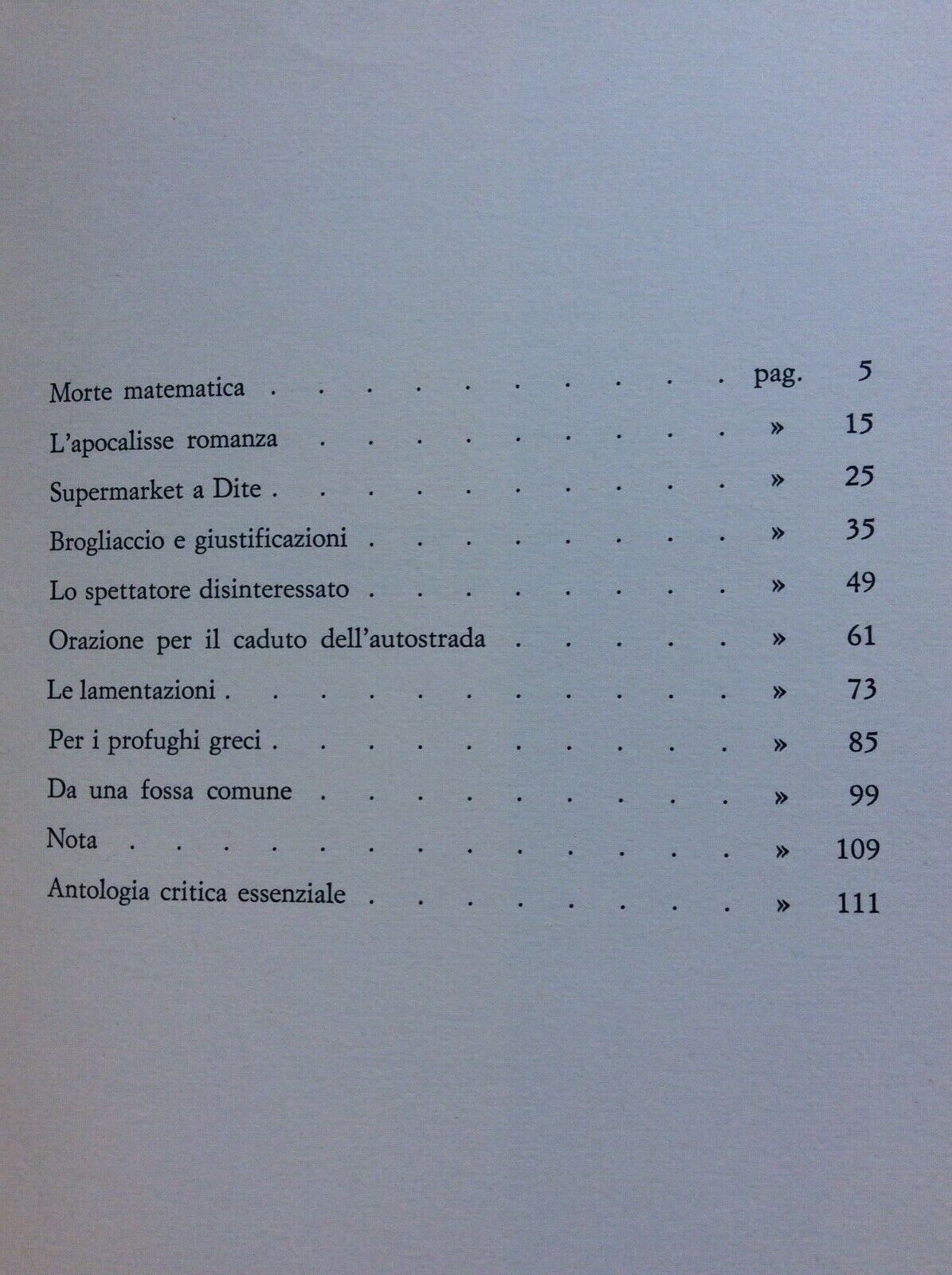 MORTE MATEMATICA,  ANDREA RIVIER,  BARDI EDITORE ROMA, 1971