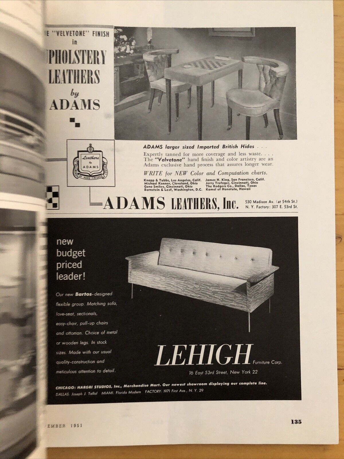 INTERIORS MAGAZINE NOVEMBER 1951. Interiors, design, architecture. Olga Gueft