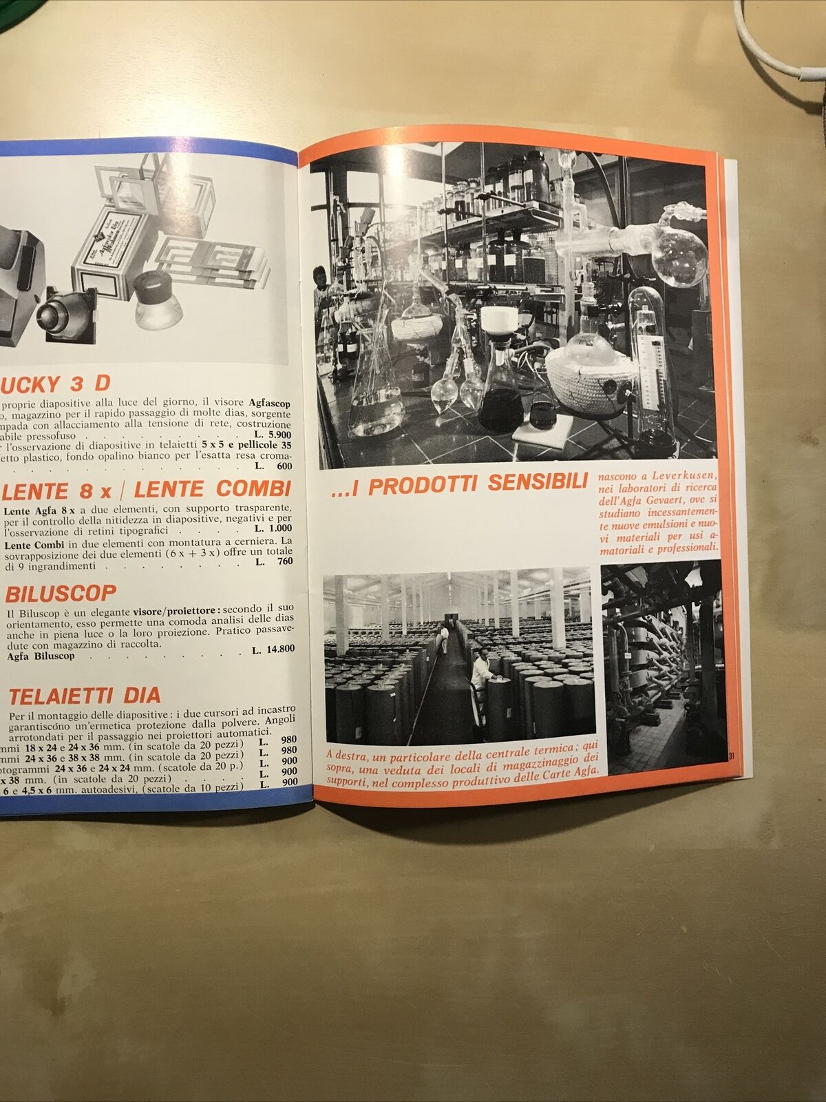 AGFA catalogo 1965 - FOTOGRAFIA
