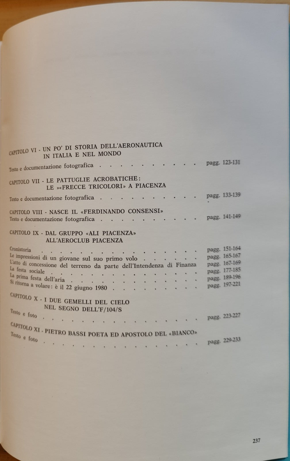 La storia dell'aviazione piacentina, Gaetano Cravedi, Aeroclub Piacenza 1980