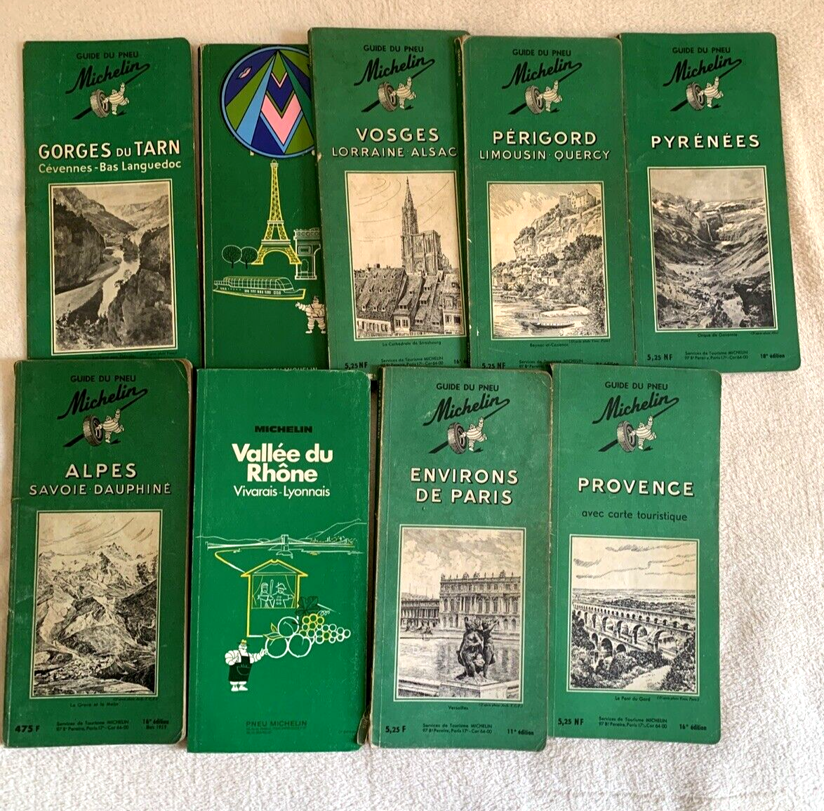 Guide du Pneu Michelin. PARIS ALPES PROVENCE PYRENEES VOSGES VALLES DU RHONE