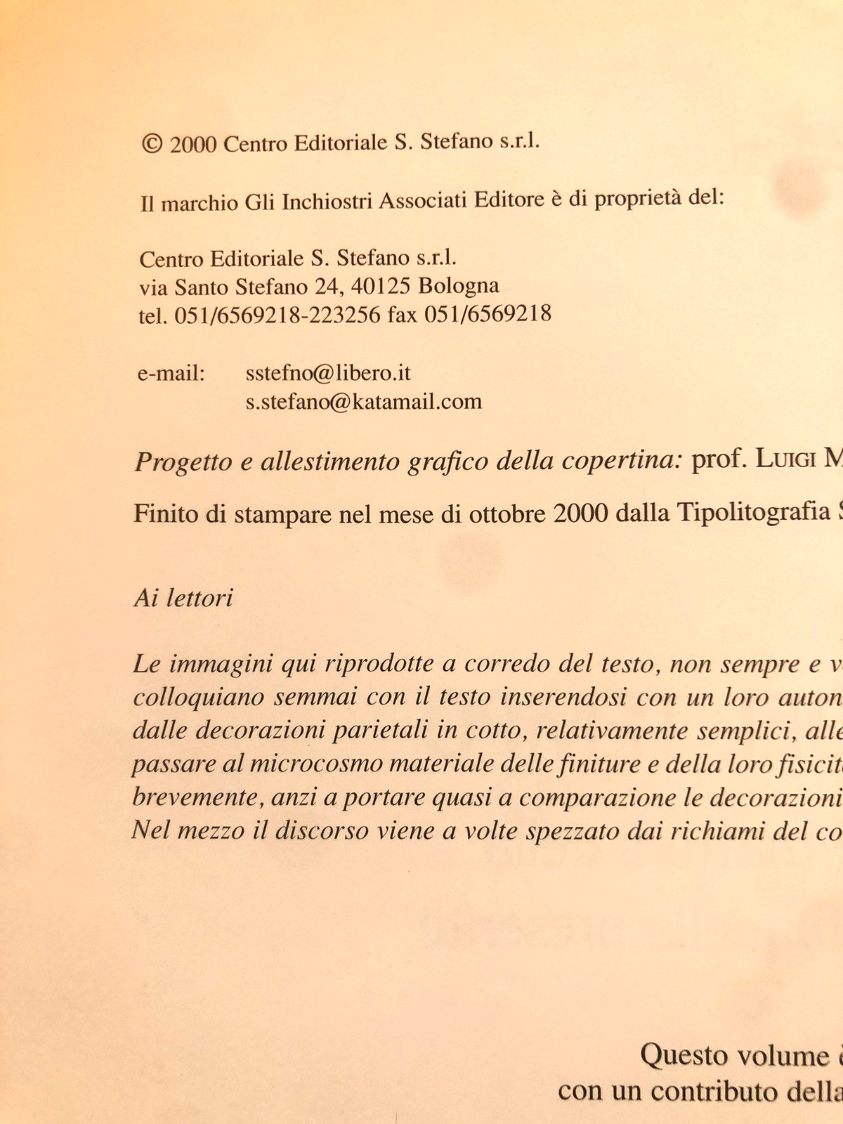 Il colore del tempo, muri intonaci e mattoni della Bologna antica . . Santucci