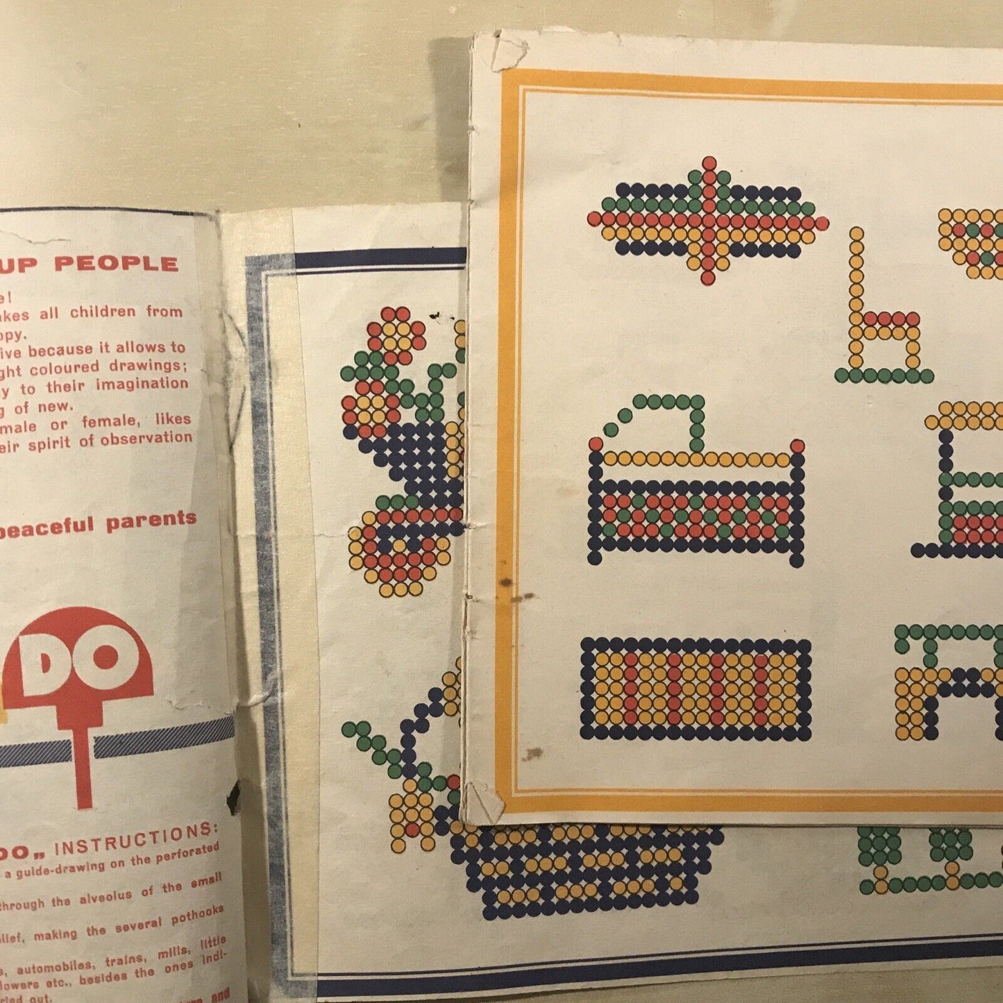 Catalogo illustrato Coloredo Quercetti, Mosaico multicolore per bimbi