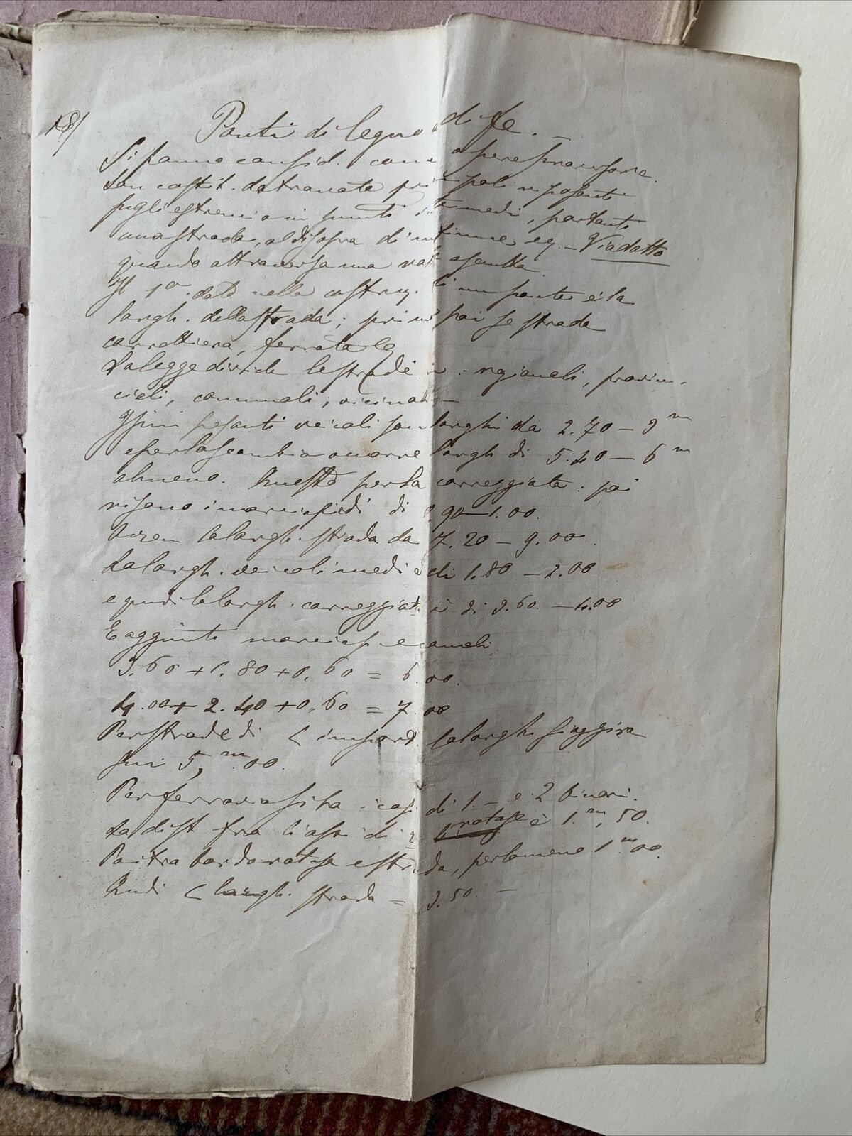 CELESTE CLERICETTI, appunti manoscritti di uno studente UNIVERSITÀ PAVIA 1875 #